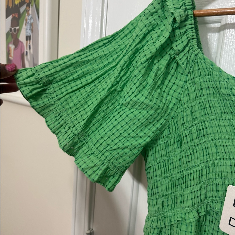 Davi & Dani Vibrant Green Textured Dress NWT - Picture 5 of 11